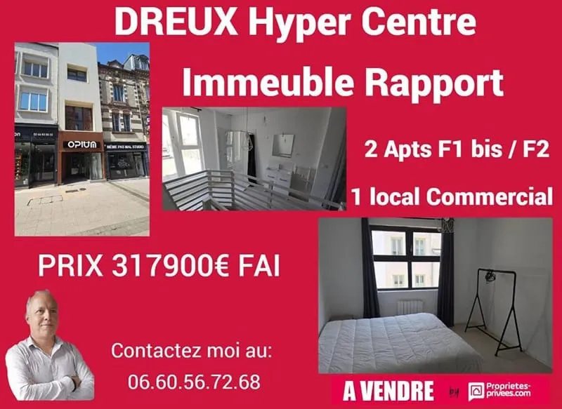 Immeuble rapport Dreux 28 Gde Rue emplacement N°1 - Photo 1