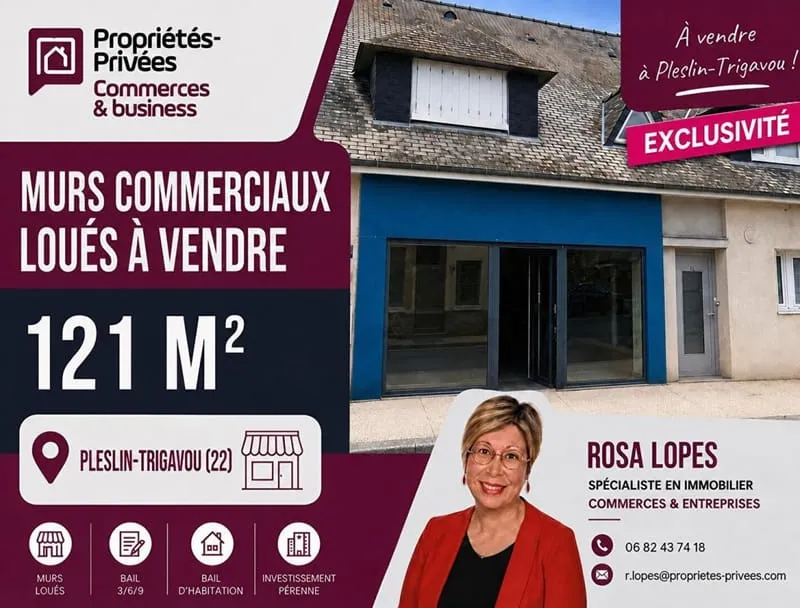 PLESLIN-TRIGAVOU - 22490 - ENSEMBLE IMMOBILIER MIXTE e 140 m2 VENDU LOUÉ - Photo 1
