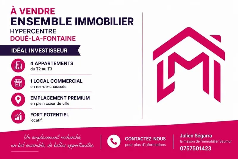 Ensemble immobilier de rendement Doué la fontaine - Photo 1