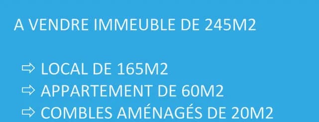 IMMEUBLE AVEC DOUBLE DESTINATION D'UNE SUPERFICIE DE 245M2 - Photo 1