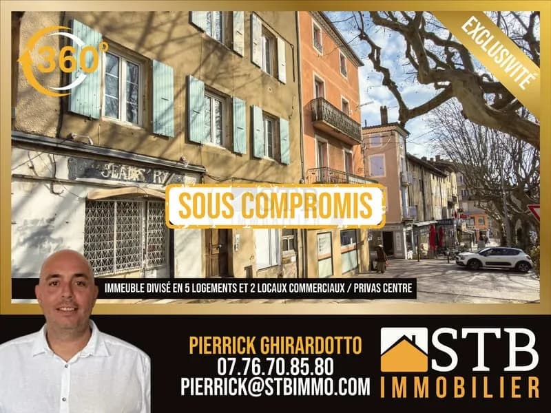Immeuble de rapport avec commerces à Privas - Photo 1