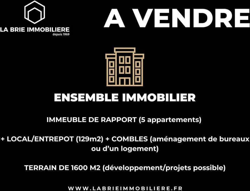 Immeuble de rapport - 5 appartements + Local/Entrepôt + combles - Photo 1