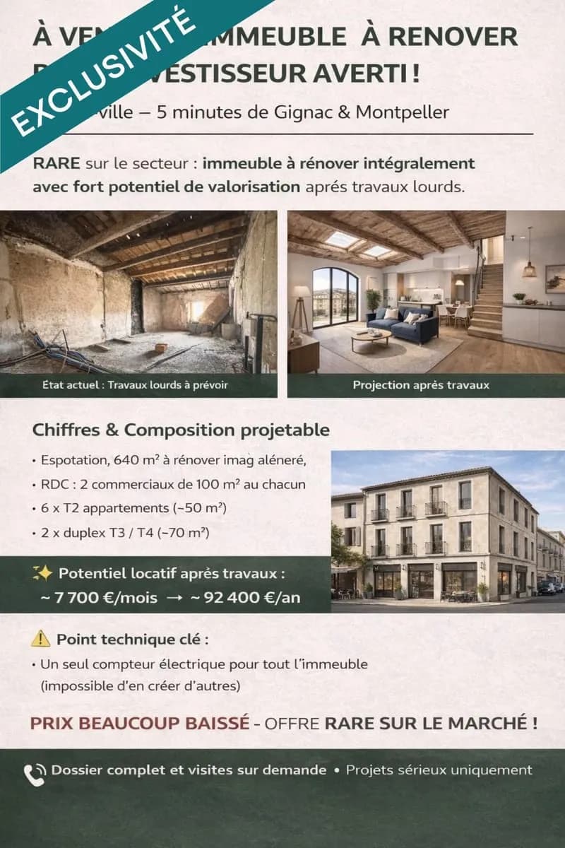 IMMEUBLE À RÉNOVER - GROS POTENTIEL - FORTE DÉCOTE - Photo 1