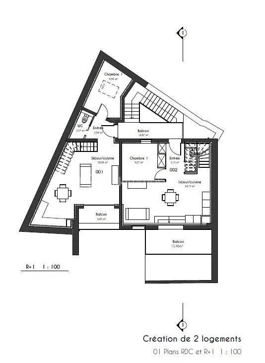 Immeuble 7 pièces 115 m² - Photo 1