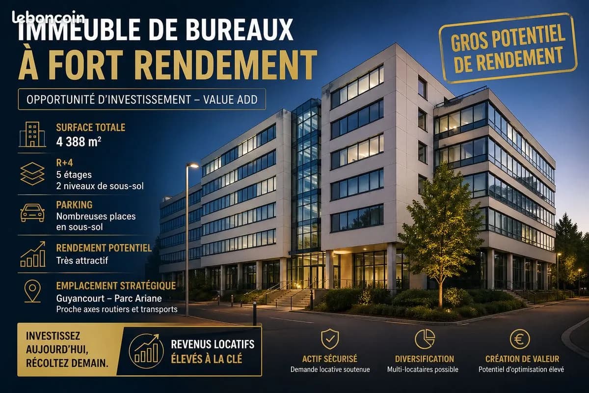 Immeuble de bureaux - forte rentabilité / gros potentiel de rendement - Photo 1