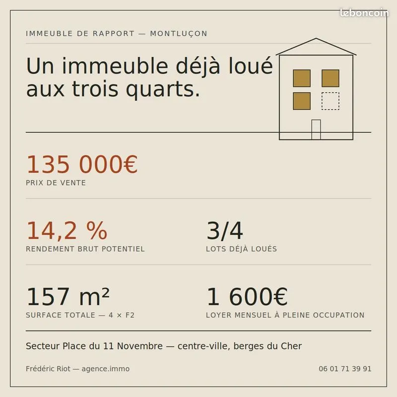 Immeuble de rapport 157 m² - Photo 1