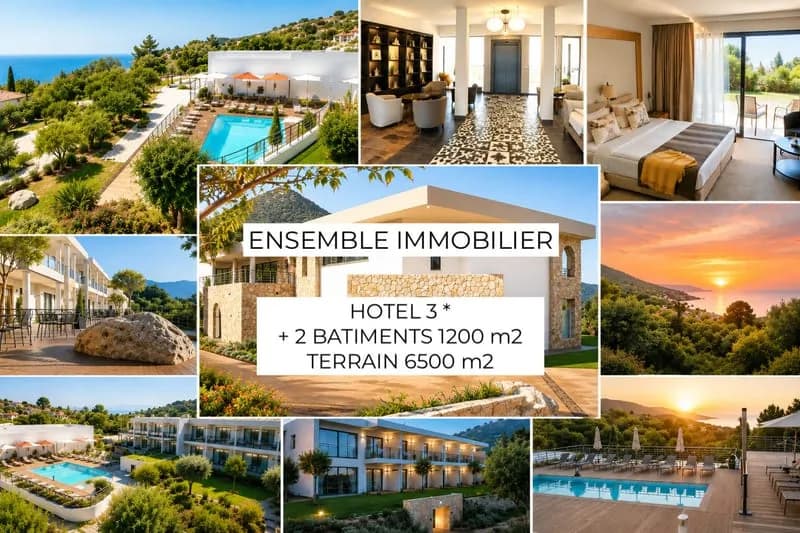 À vendre - Ensemble immobilier avec vue mer : Hôtel 3* et 2 batiments - proche de L'ILE ROUSSE (20) - Photo 1