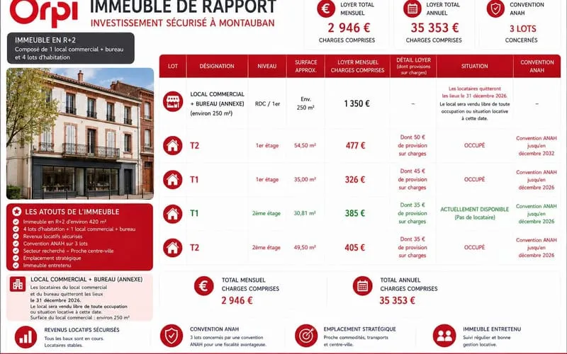 Immeuble de rapport 2 pièces 420 m² - Photo 1