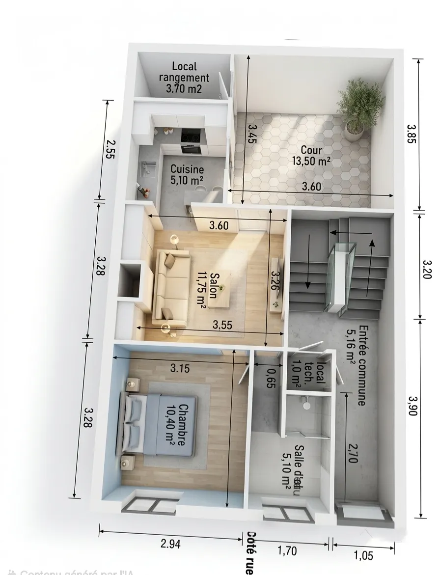 Immeuble de rapport de 2 appartements - AUNEAU - Photo 1