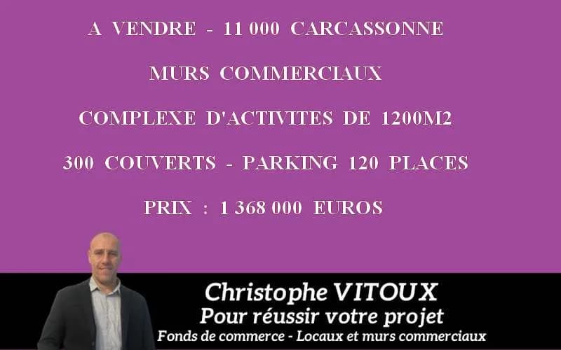 11000 CARCASSONNE - MURS COMMERIAUX, COMPLEXE D'ACTIVITES 1200 M² - Photo 1