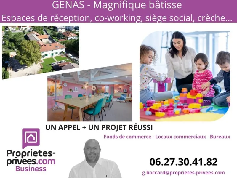 69740 GENAS - Murs commerciaux 345 m², Terrain 1.281 m² - Photo 1