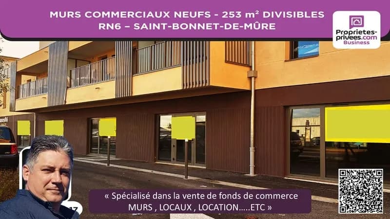 MURS COMMERCIAUX 253 m² DIVISIBLES - RN6 - INVESTISSEUR / EXPLOITANT - SAINT-BONNET-DE-MÛRE - Photo 1