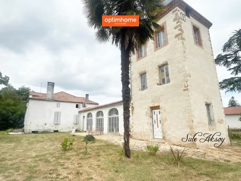 Vente Domaine - Ensemble immobilier du XIXe de 2 bâtiments avec tours, idéal gîtes et chambres d'hôtes - Photo 1